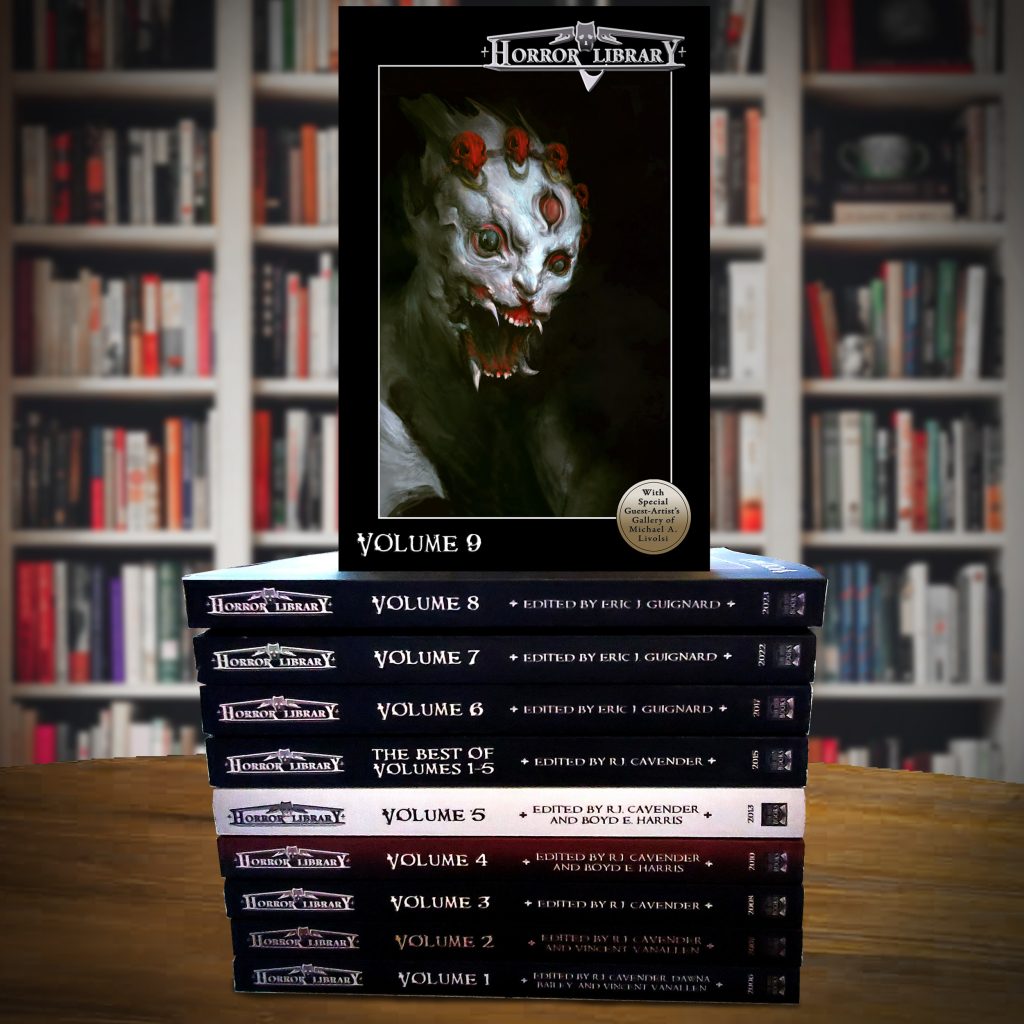 Cover of +Horror Library+ Volume 9, edited by Eric J. Guignard